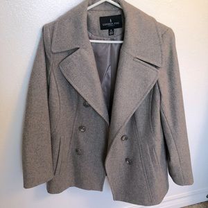 Brown/gray pea coat